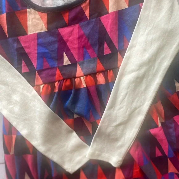 Tea Collection Geometric Layered Dress size 6 - Picture 3 of 9